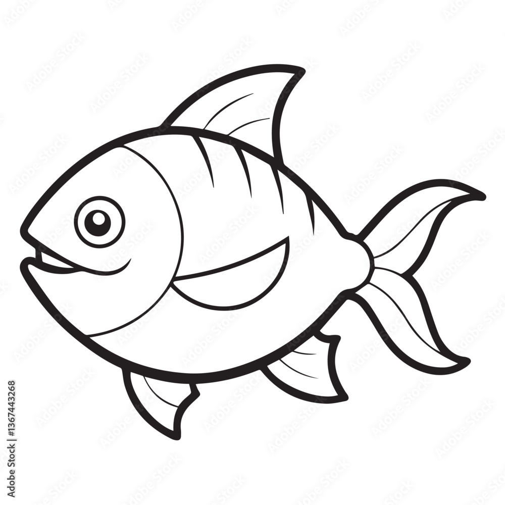 Obraz premium vector illustration of a fish