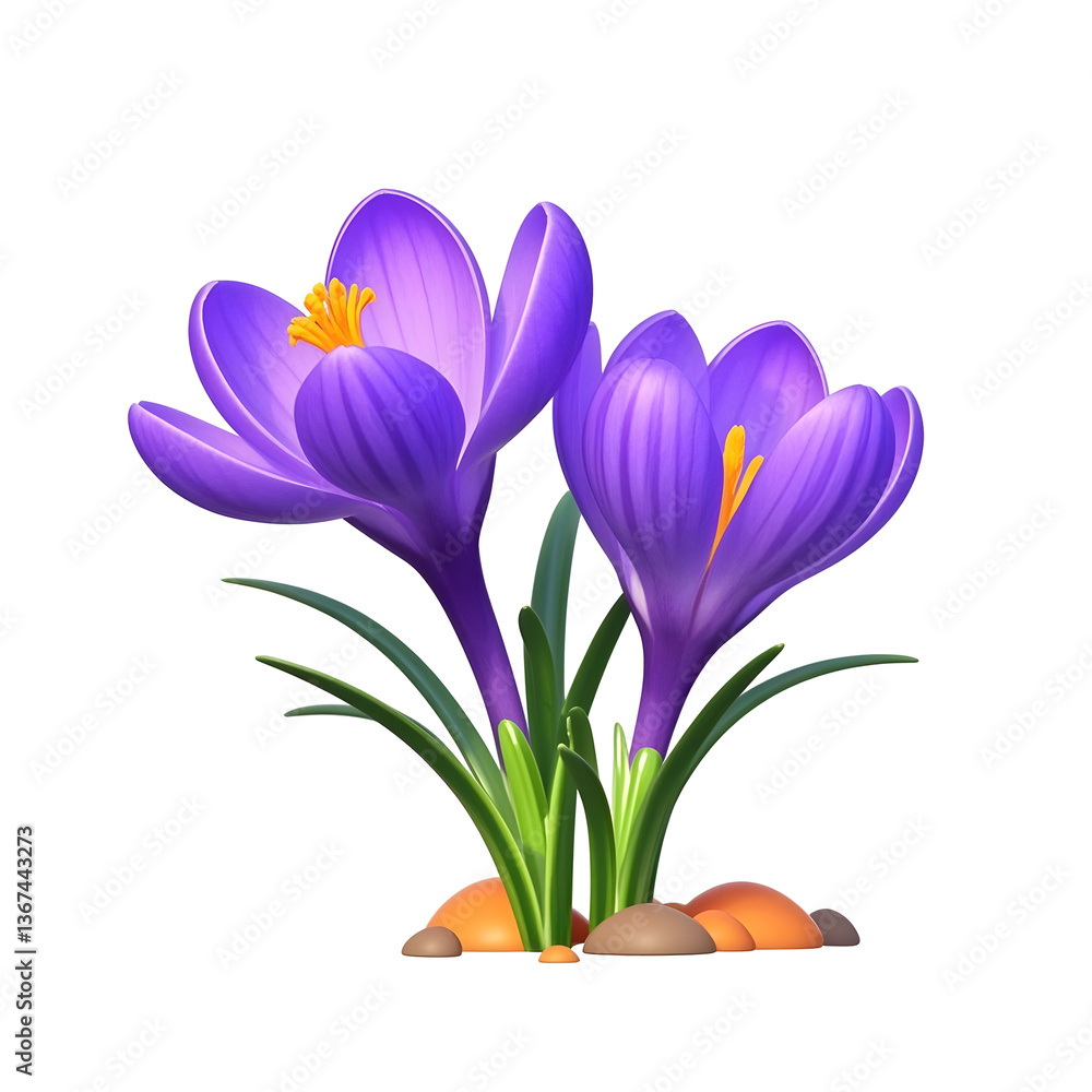 Naklejka premium spring crocus flowers