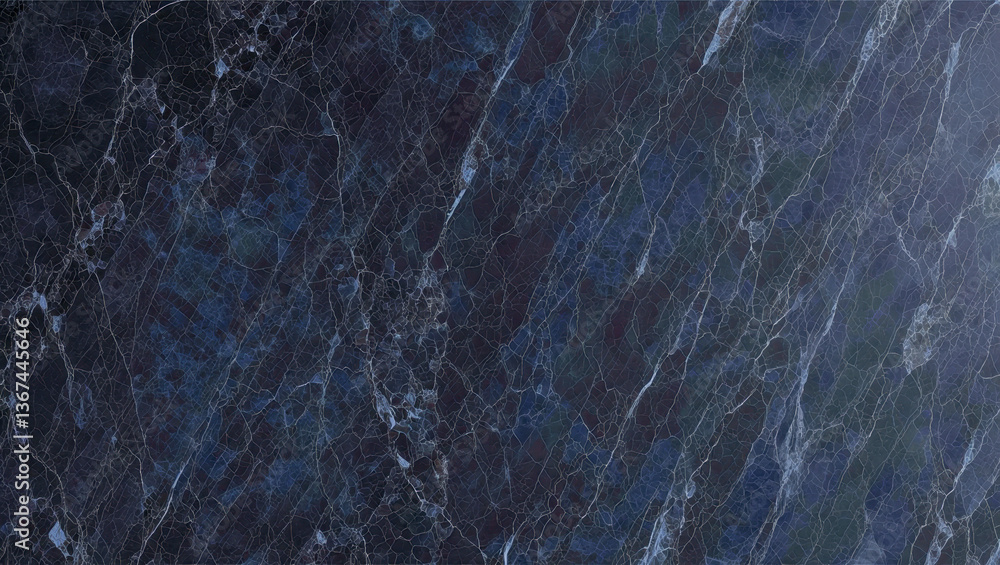 Fototapeta premium Marble texture in dark blue and black shades