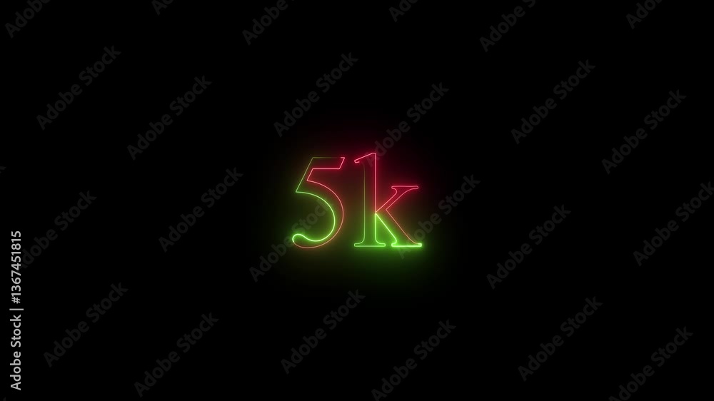 5K text animation in 4K. Easy to put into any video. Neon-colored 8K video , black background .. 5K text animation in 4K. Easy to put into any video. Neon-colored 8K video , black background ..