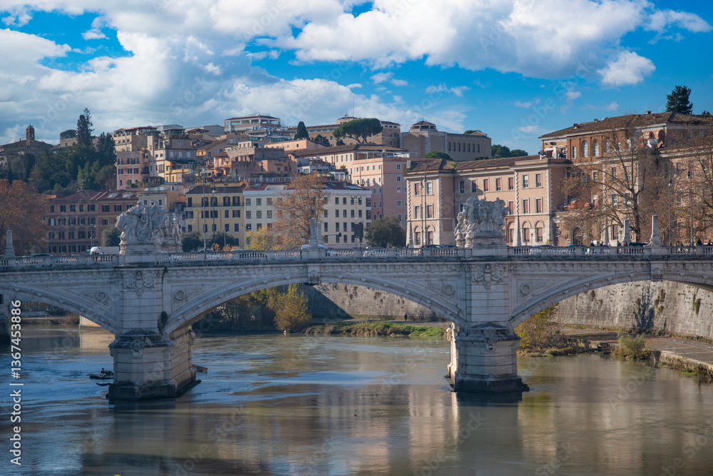 Obraz premium Ponte Sant'Angelo in Rome
