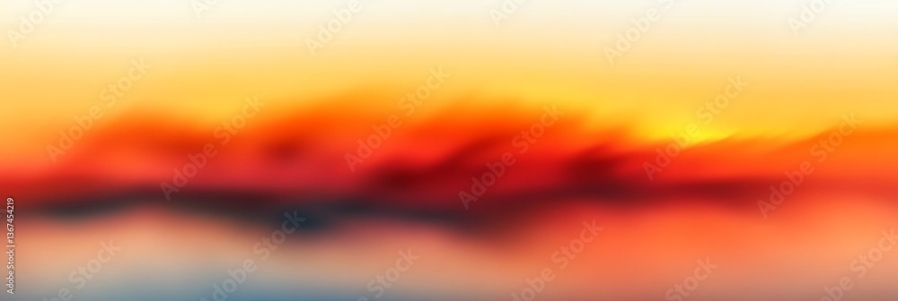 Fototapeta premium Abstract Colorful Sunset Sky with Clouds and Horizon Background Image
