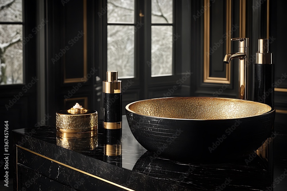 Luxurious, gold-accented product placement on a dark velvet surface, exuding opulence and sophistication Luxurious, gold-accented product placement on a dark velvet surface, exuding opulence and sophistication