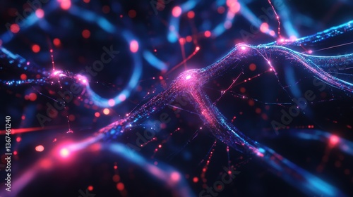 Neural AI Pathways Forming Glowing Intelligence Ultr