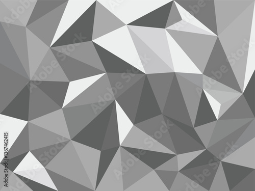 Gray Polygonal Abstract Low Poly Geometric Background