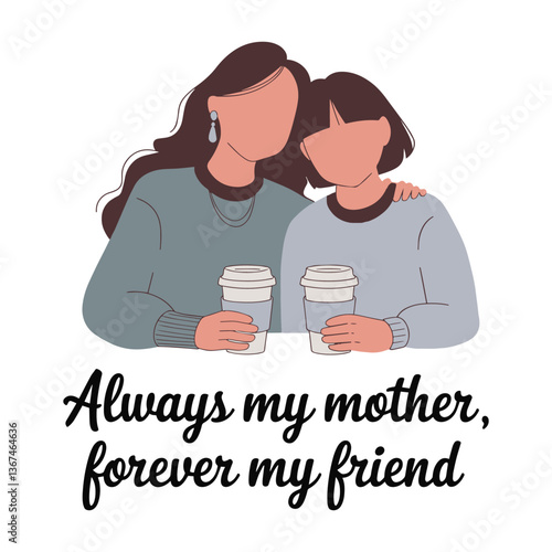 Always My Mother Forever My Best Friend T Shirt Design