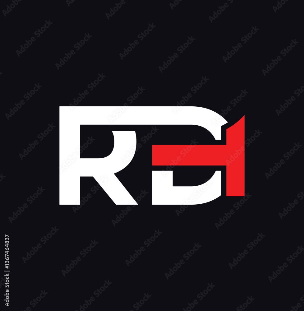 RDH monogram logo with vector template design RDH monogram logo with vector template design
