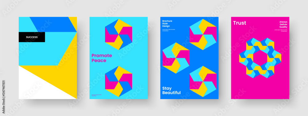 Obraz premium Modern Report Template. Isolated Book Cover Design. Abstract Flyer Layout. Brochure. Business Presentation. Banner. Poster. Background. Advertising. Journal. Portfolio. Leaflet. Magazine. Notebook