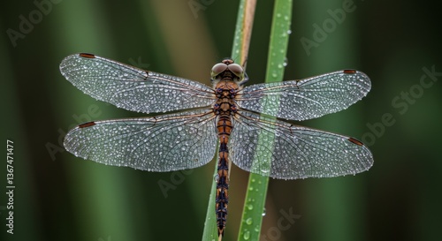 Wallpaper Mural Dew-Kissed Dragonfly Torontodigital.ca
