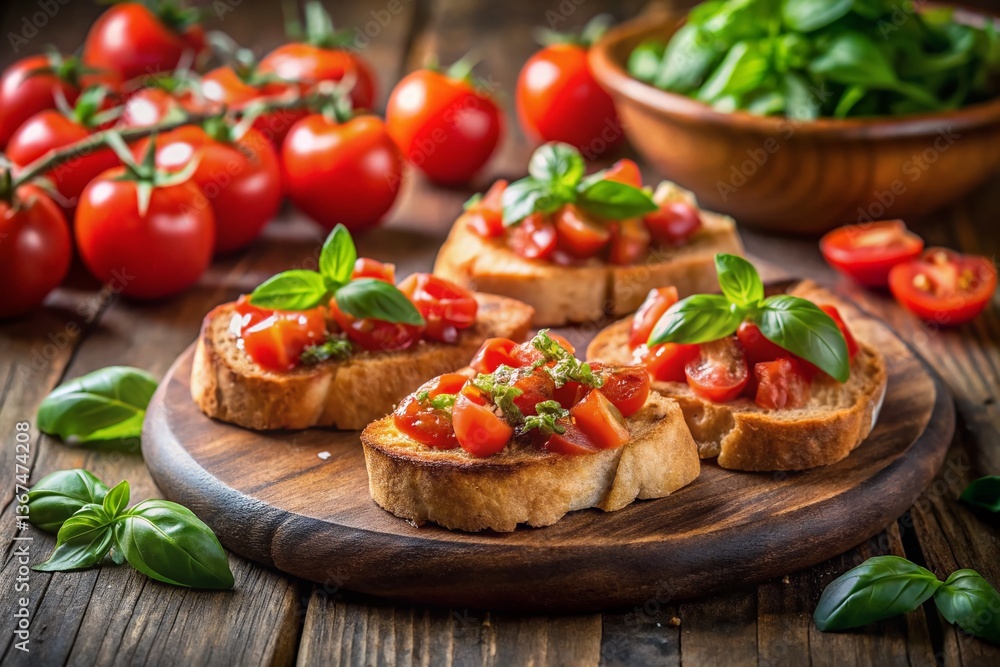 Delicious Bruschetta Twist: Toasted Bread with Tomato & Basil Garnish - Appetizer Recipe Delicious Bruschetta Twist: Toasted Bread with Tomato & Basil Garnish - Appetizer Recipe