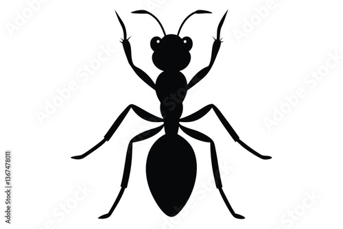 Ant Vector Silhouette Illustration 
