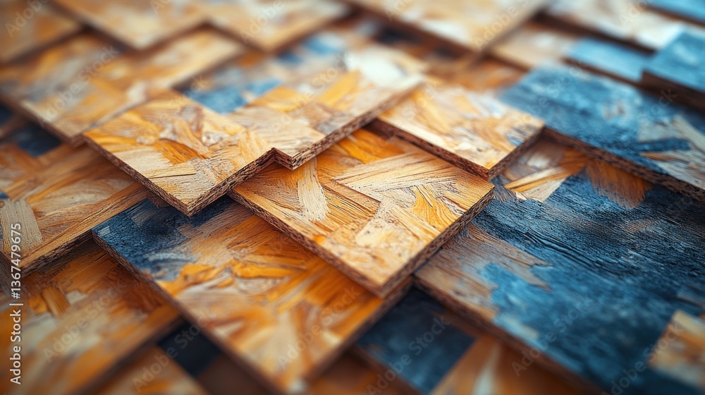 Naklejka premium wood osb board sheet surface texture compressed wooden chipboard plywood panel abstract background