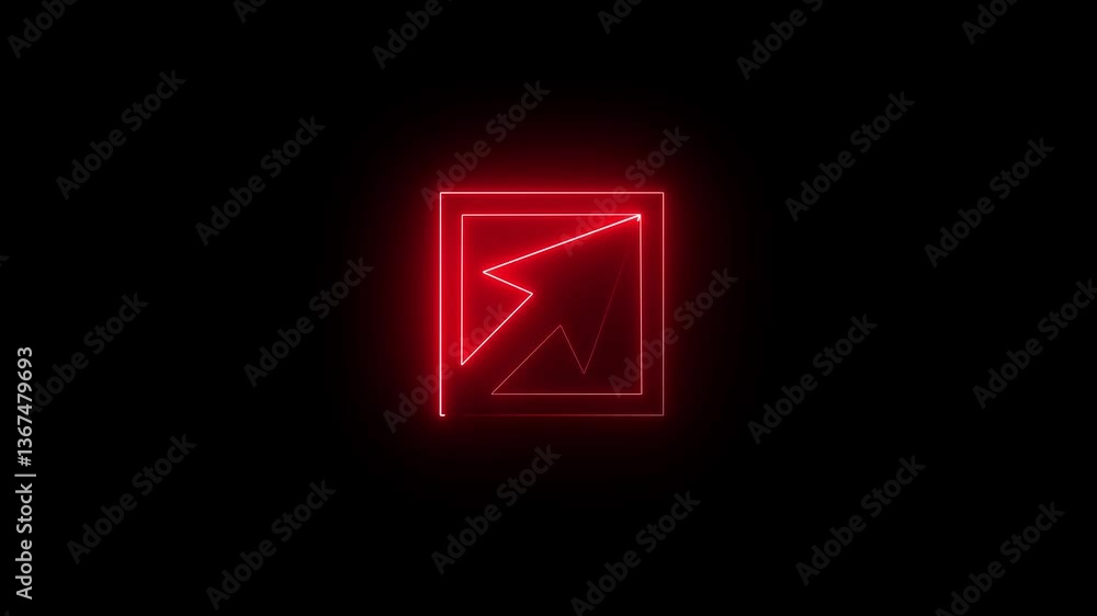 Abstract glowing arrow icon animations for all the video trend visuals on black background. 4k arrow animation icon Abstract glowing arrow icon animations for all the video trend visuals on black background. 4k arrow animation icon