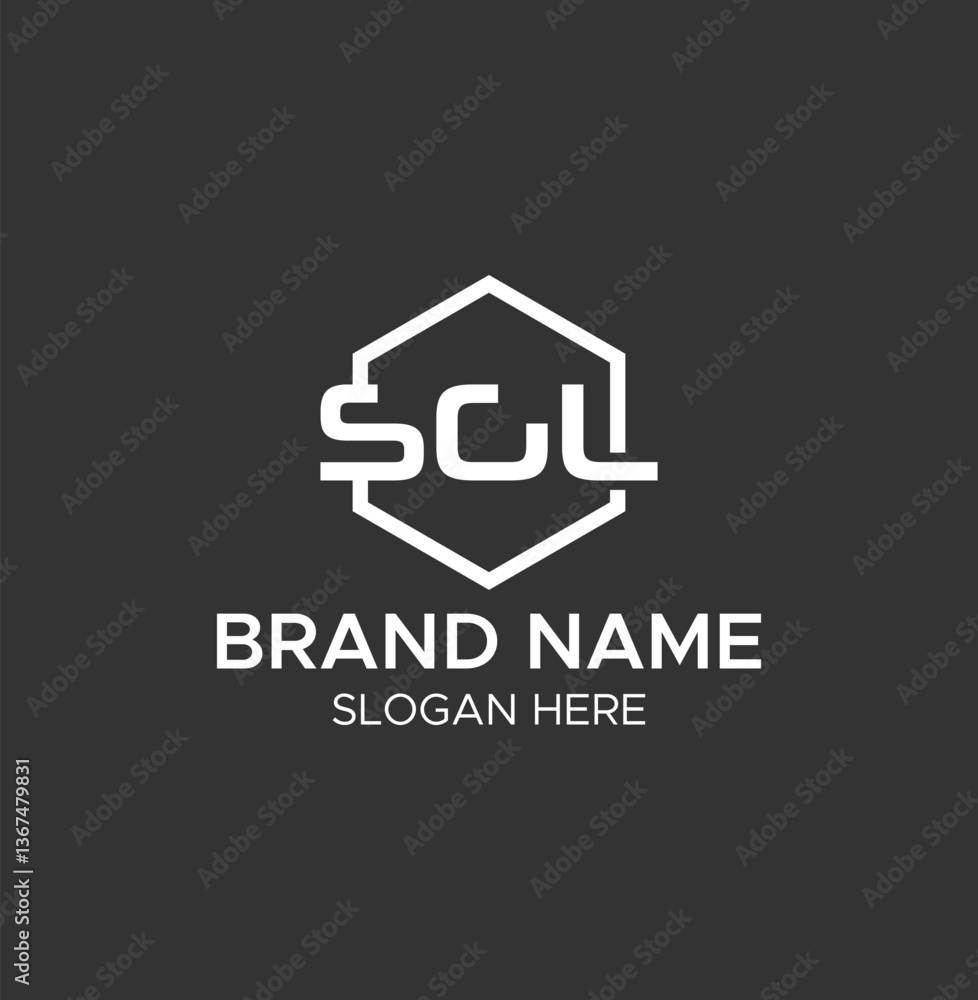 SGL monogram logo with vector template design
