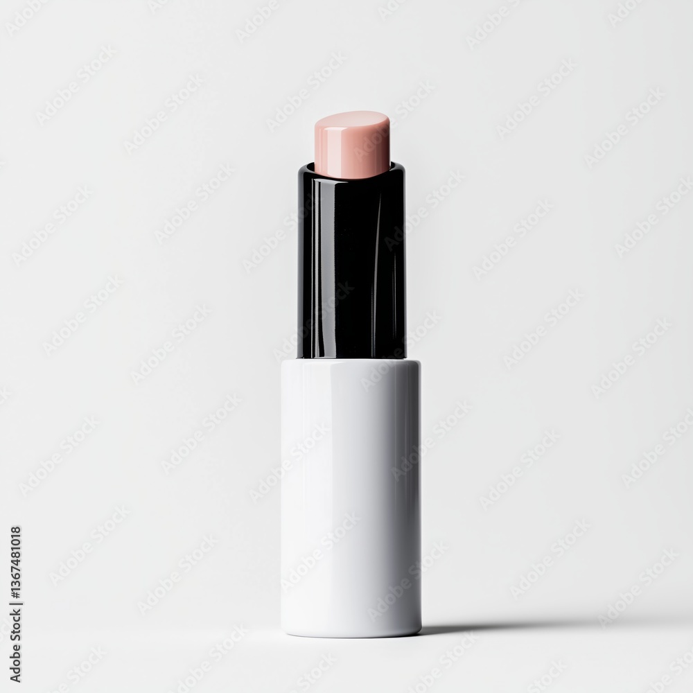 Cosmetic stick on a minimalist background. a solid white balm stick, convenient and portable skincare product, minimal packaging, isolated on white background Cosmetic stick on a minimalist background. a solid white balm stick, convenient and portable skincare product, minimal packaging, isolated on white background