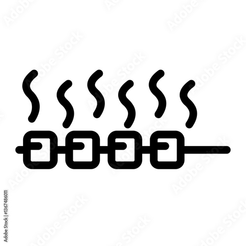 grilled satay_1 line icon