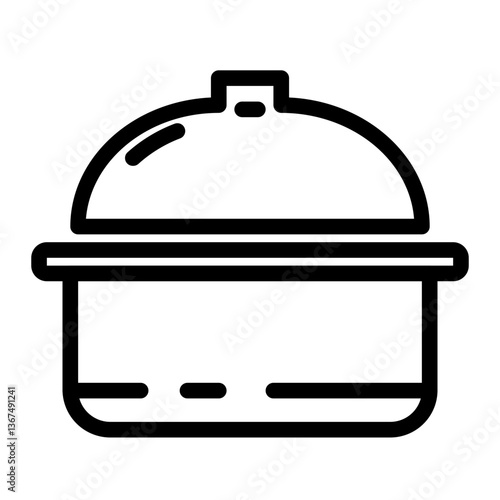 porridge pot line icon