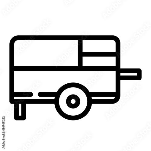 porridge cart line icon