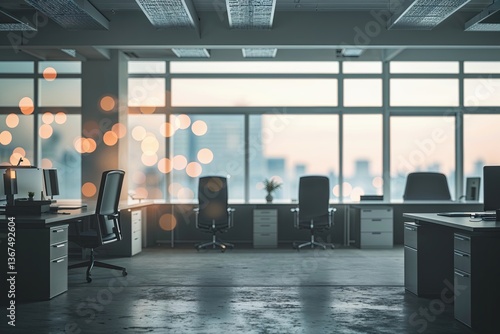 Wallpaper Mural Mysterious Professional Office Environment with Dreamy Bokeh Lighting for Enhanced Workplace Collaboration and Storytelling Torontodigital.ca