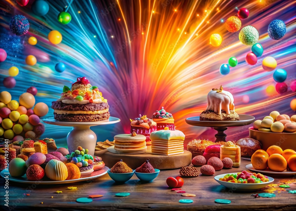 Fototapeta premium Delicious Sweets & Cakes Long Exposure Photography