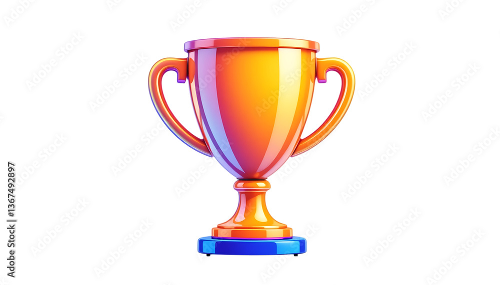 3D glossy gradient trophy icon png 3D glossy gradient trophy icon png