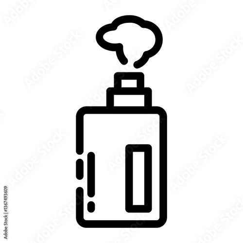 vape and smoke_4 cut line icon