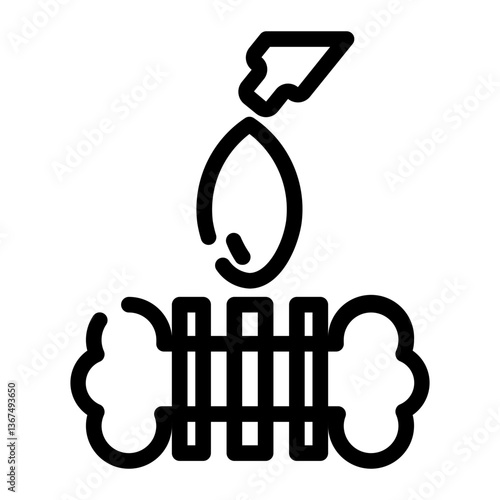 vape atomizer cut line icon