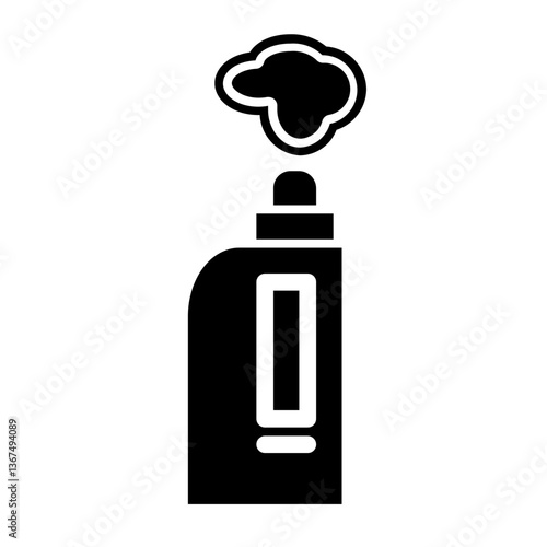 vape smoke glyph icon