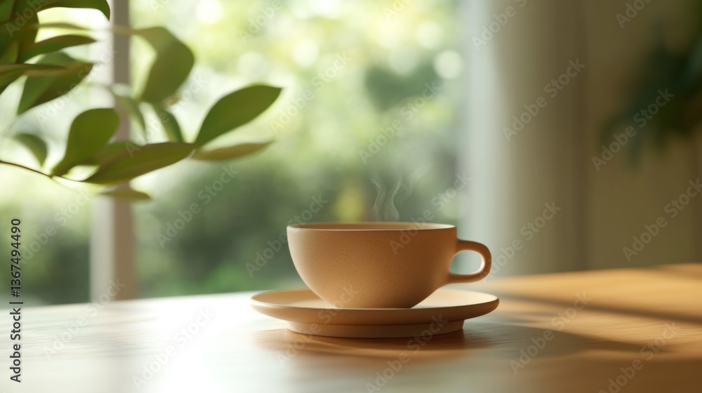 Fototapeta premium Morning Coffee by Sunny Window