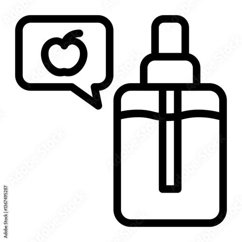 fruit flavored vape liquid line icon