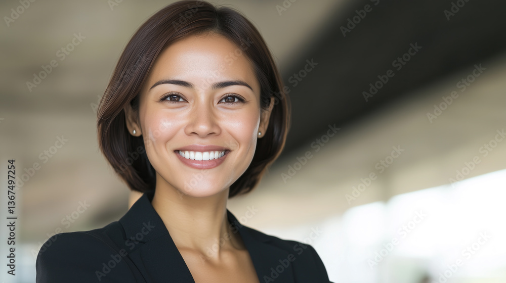 Fototapeta premium portrait of smiling businesswoman