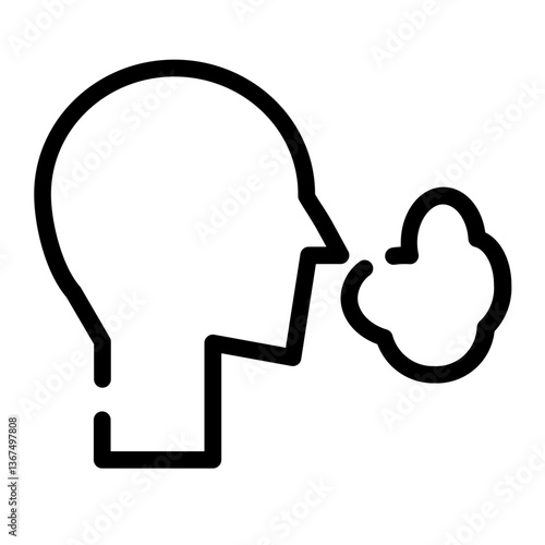 vape users cut line icon