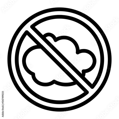 no vape smoke line icon