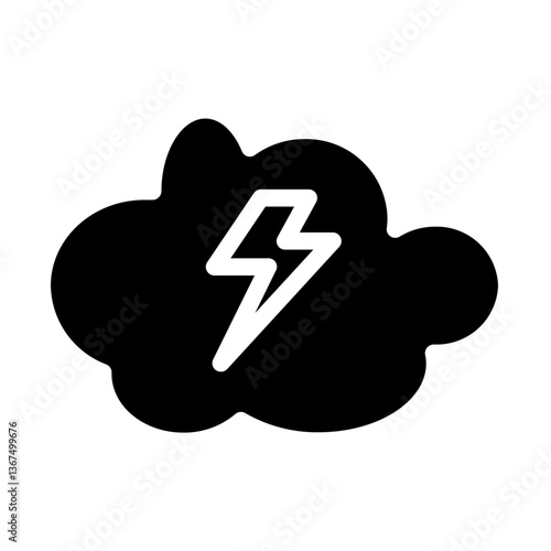 electric smoke solid icon