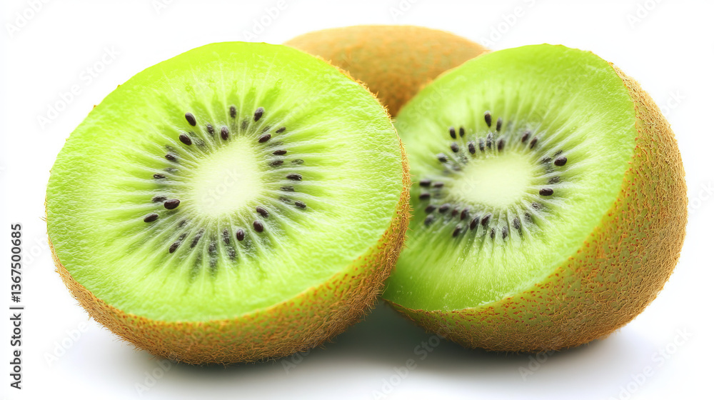 Half of kiwi fuzzy juicy fruit vitamin organic healthy food for juice and smoothie isolated on white Half of kiwi fuzzy juicy fruit vitamin organic healthy food for juice and smoothie isolated on white