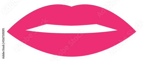 set of lips icon. vector illustration of a female lips.