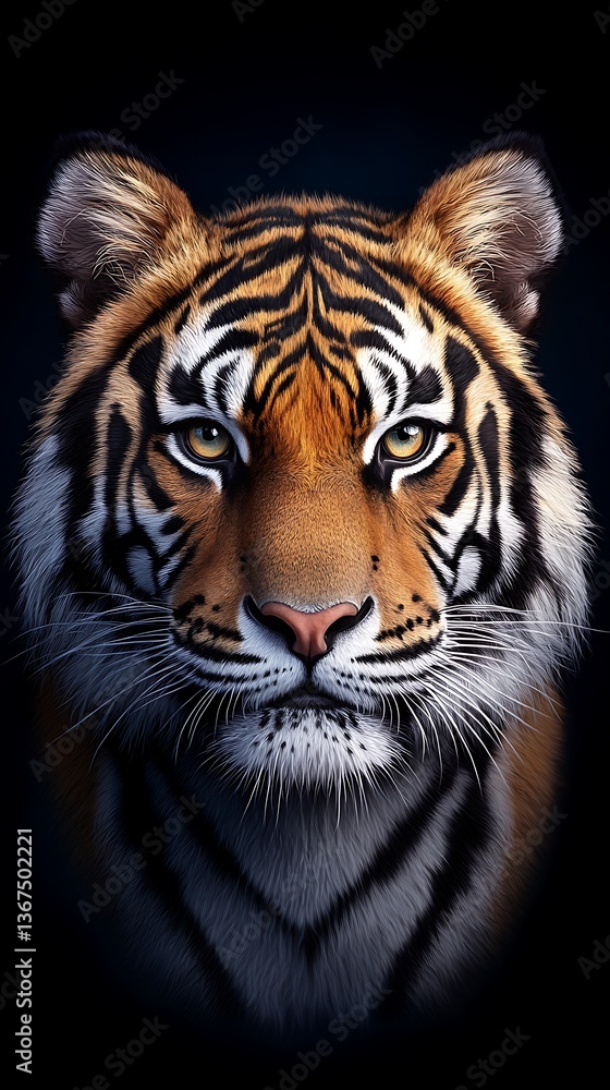 Fototapeta premium Tiger Portrait Close-up (1)