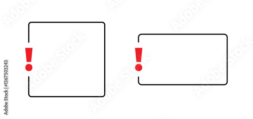 text with exclamation mark on white background	