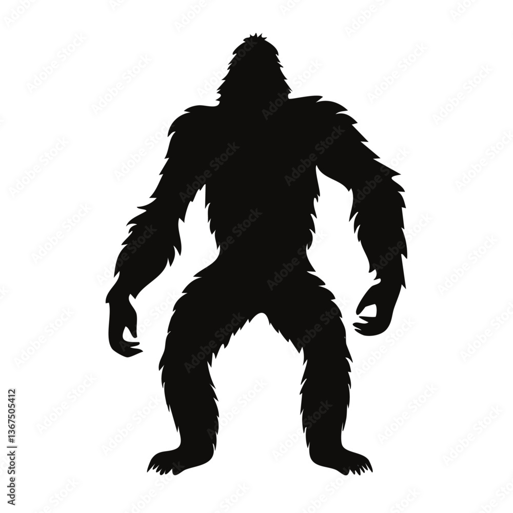 bigfoot silhouette vector icon design