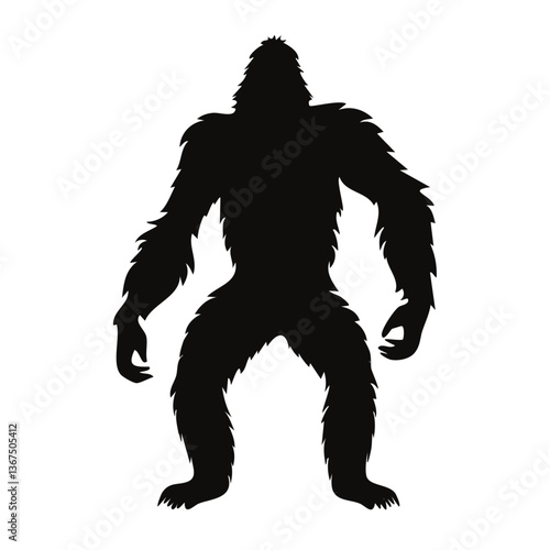 Obraz na płótnie bigfoot silhouette vector icon design w salonie