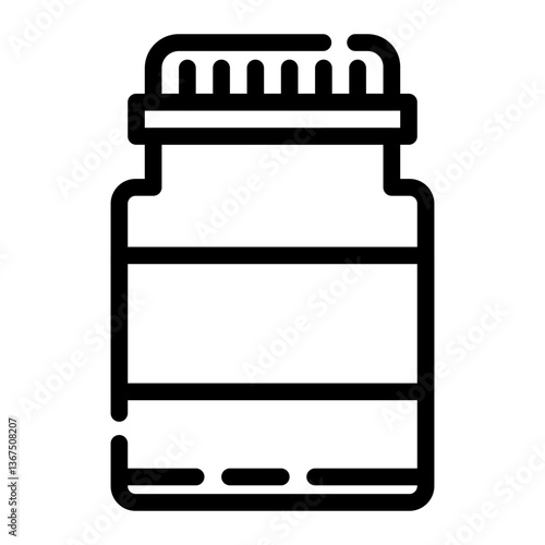 plant medicine cut line icon