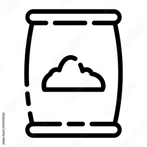 plant fertilizer cut line icon