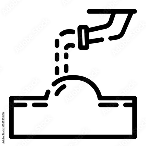 water plants cut line icon