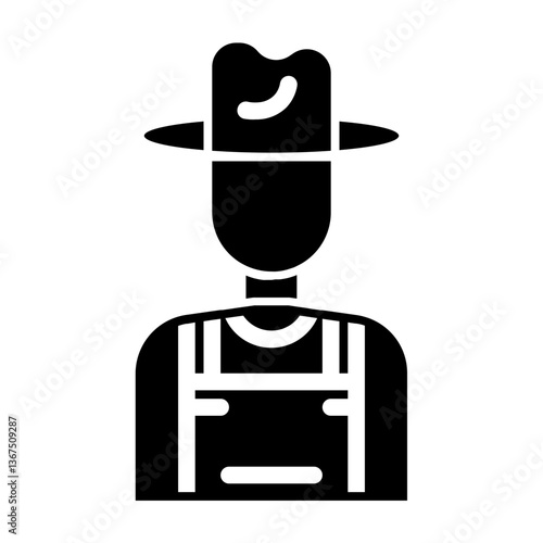 farmer glyph icon