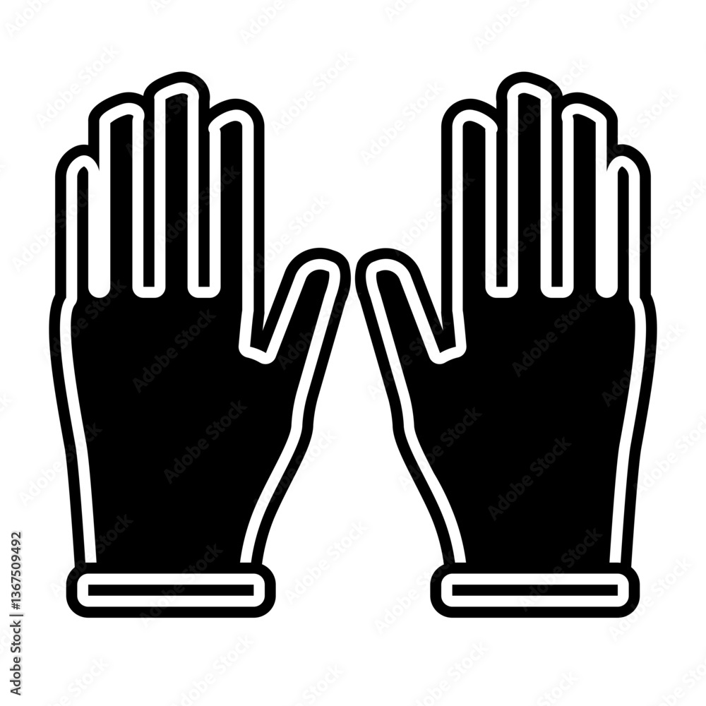 Obraz premium gloves glyph icon
