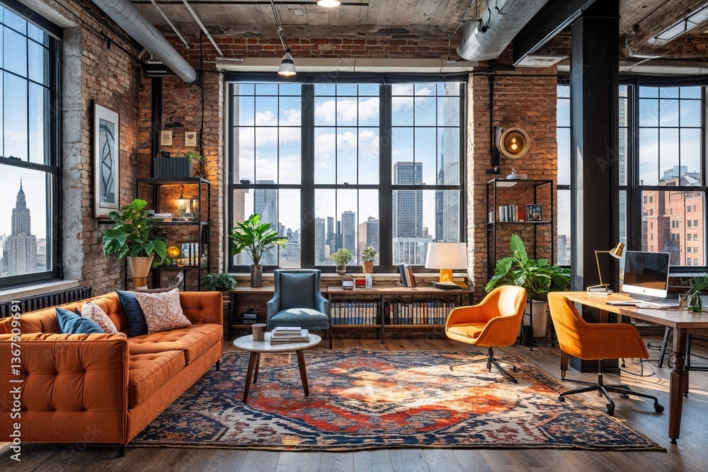 Stylish Loft Office Featuring Modern Design and Inspiring Creative Environment Stylish Loft Office Featuring Modern Design and Inspiring Creative Environment