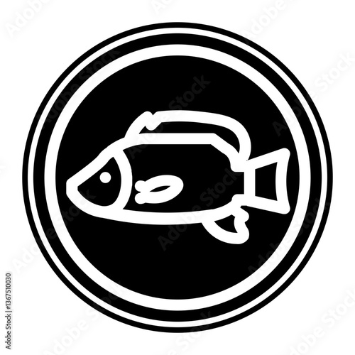 tilapia farm glyph icon