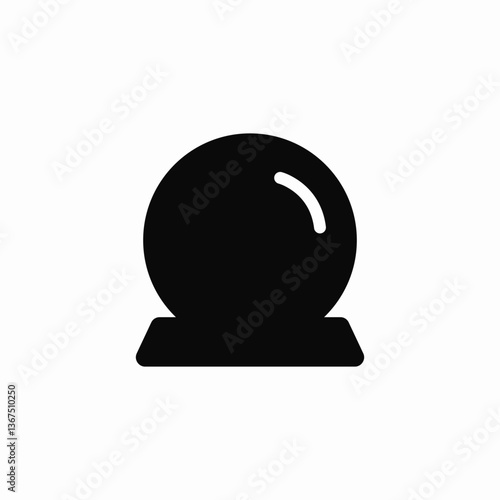 Crystal ball fortune telling icon vector sign