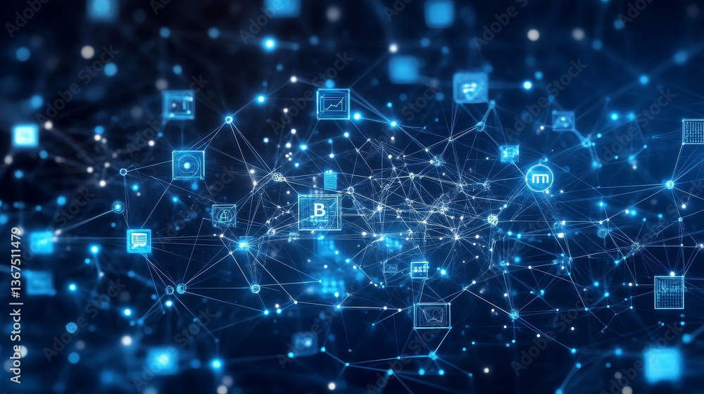 Isometric concept of quantum computers, blockchain, IT technology or coding. Information blocks in cyberspace. Decentralized network Isometric concept of quantum computers, blockchain, IT technology or coding. Information blocks in cyberspace. Decentralized network