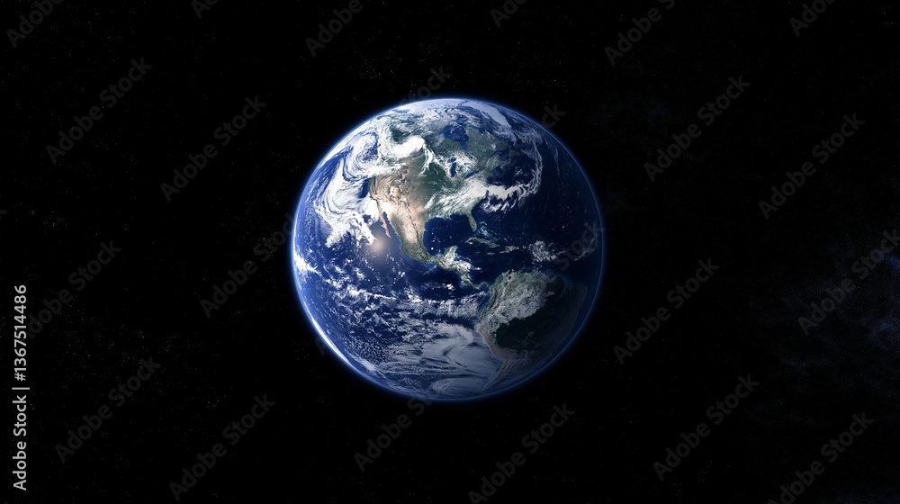 Fototapeta premium Earth on cosmic background